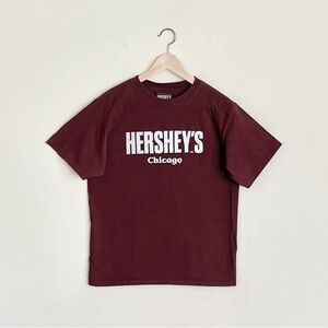 Vintage Y2K Hershey’s Chicago Graphic Chocolate Brown T Shirt Adult size Medium